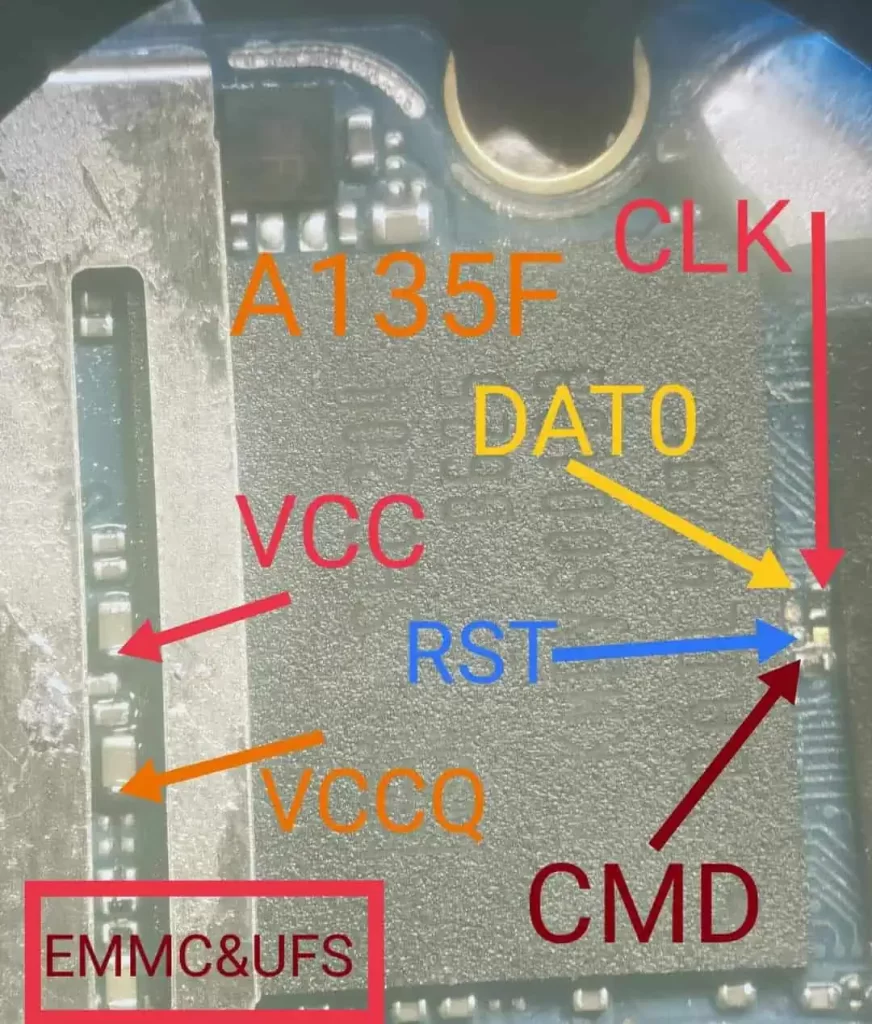 A135M EMMC ISP PINOUT