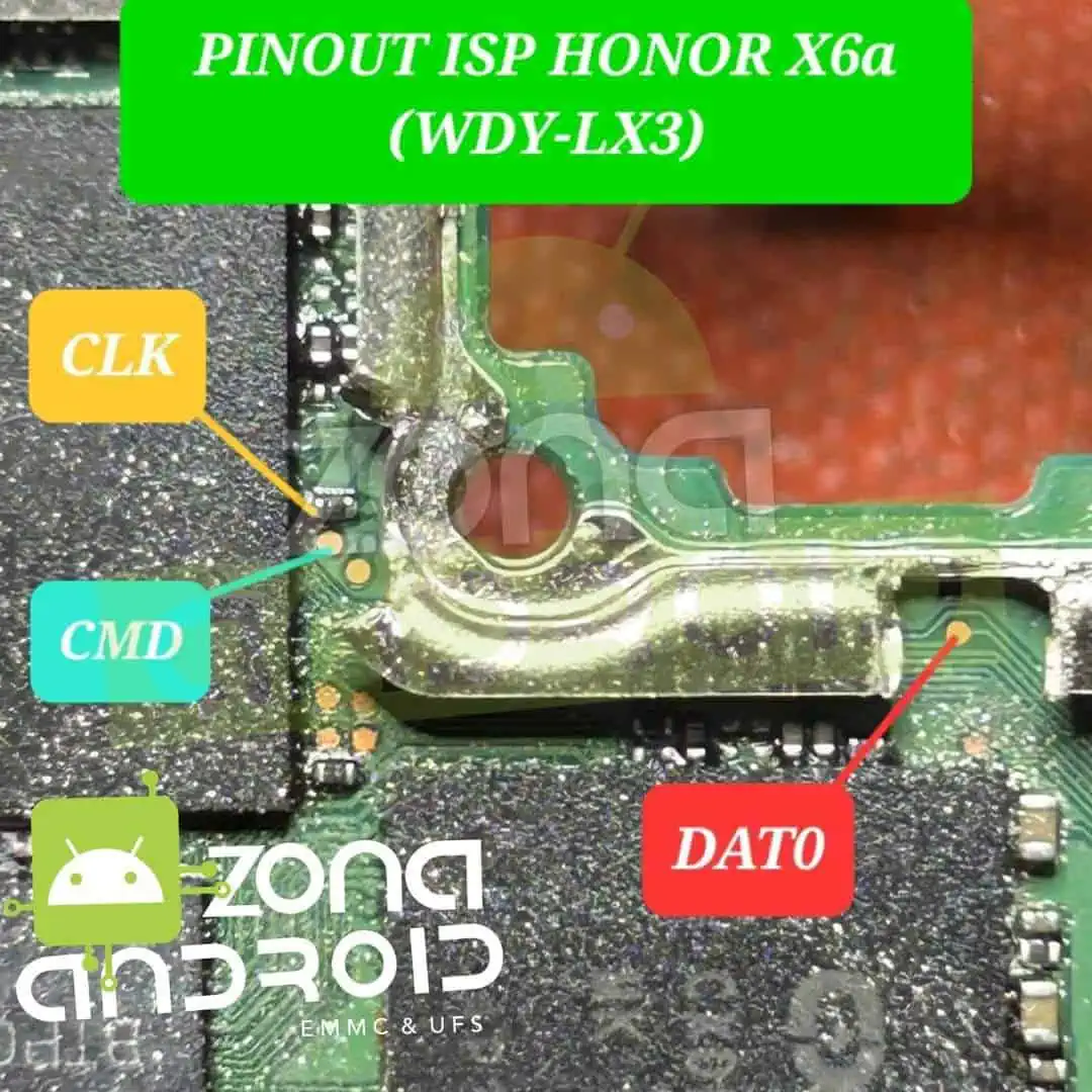 HONOR X6A WDY LX3 ISP PINOUT