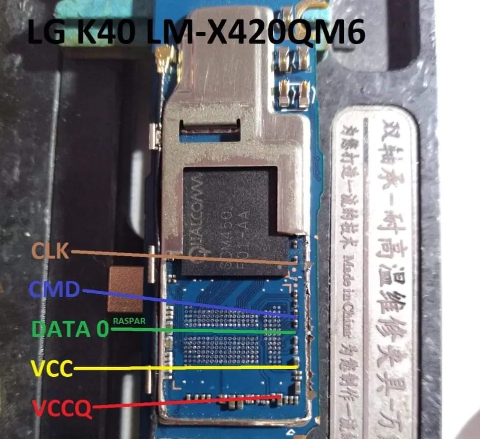 LG K40 LM X420QM6 ISP PINOUT