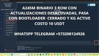 A245M BINARIO 3 FIRMWARE PARA BYPASS KG CON ACTUALIZACIONES DESACTIVADAS
