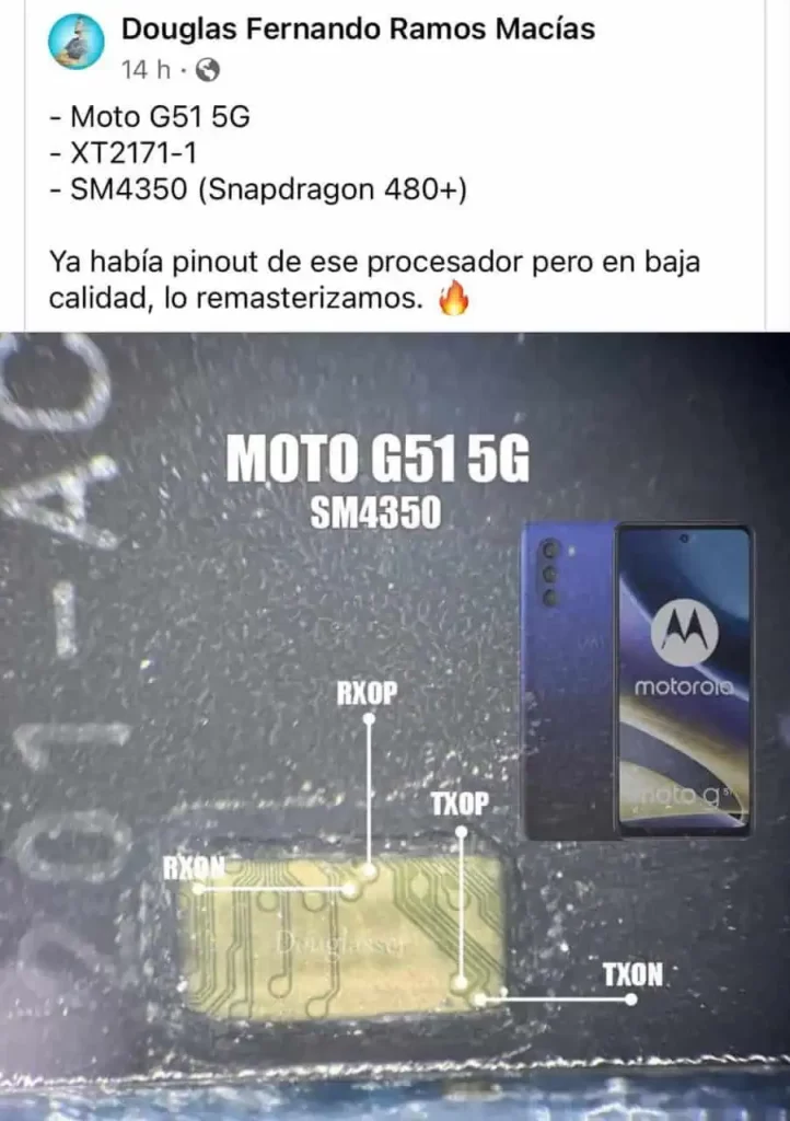 Motorola G51 5g pinout isp
